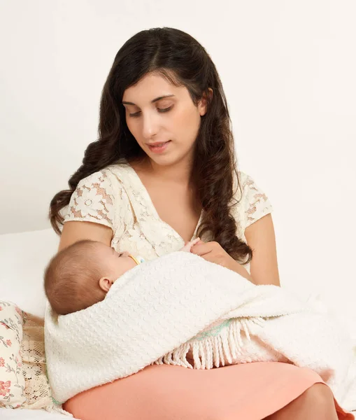 Mother with baby portrait, happy maternity concept — Stock Photo, Image