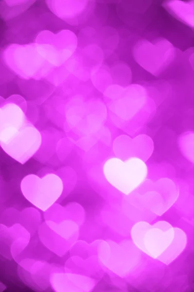 Magenta heart bokeh background photo, abstract holiday backdrop — Stock Photo, Image