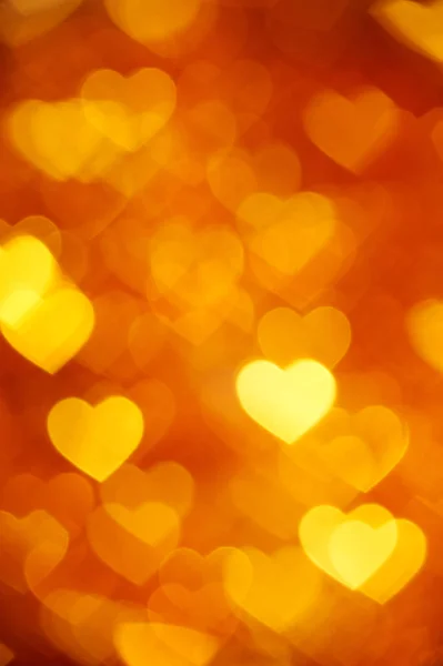 Corazón dorado bokeh foto de fondo, fondo abstracto de vacaciones —  Fotos de Stock