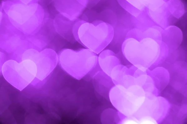 Cuore viola bokeh sfondo foto, astratto sfondo vacanza — Foto Stock