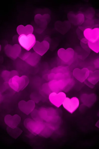 Pink heart bokeh background photo, abstract holiday backdrop — Stock Photo, Image