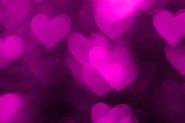 Roze hart bokeh achtergrondfoto, abstracte vakantie achtergrond — Stockfoto