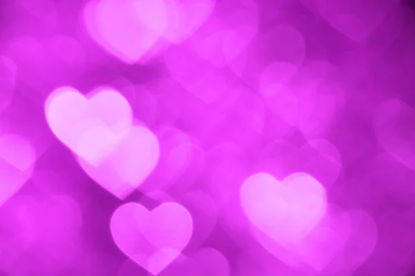 Magenta hart bokeh achtergrondfoto, abstracte vakantie achtergrond — Stockfoto