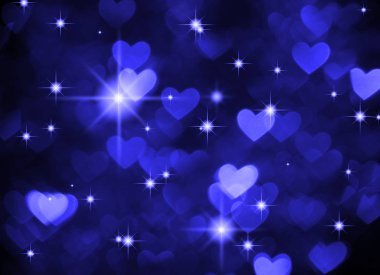 Kalp arka plan Böke fotoğraf, koyu mavi renk. Tatil, kutlama ve Sevgililer zemin.