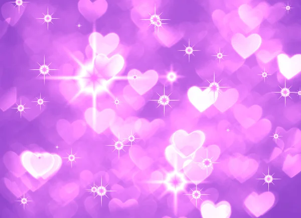 Heart background boke photo, bright magenta color. Abstract holiday, celebration and valentine backdrop. — Stock Photo, Image