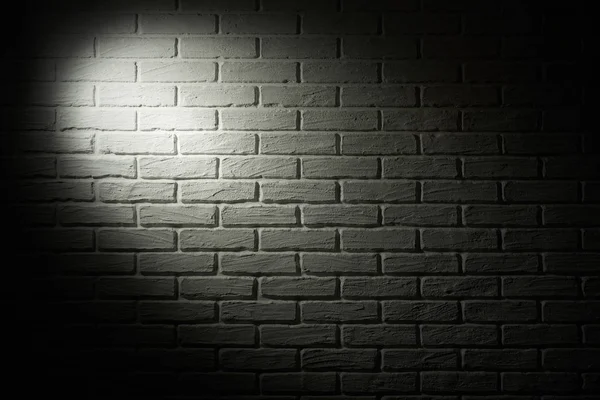 Mur de briques blanches avec effet de lumière et ombre, photo abstraite de fond — Photo