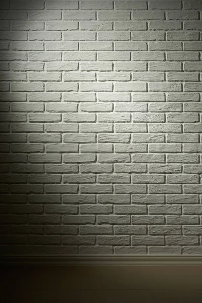 White brick wall with light effect and shadow, abstract backgrou — Stock Photo, Image