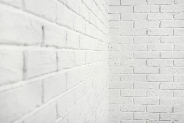 Beyaz tuğla duvar köşesi, arka plan fotoğraf — Stok fotoğraf