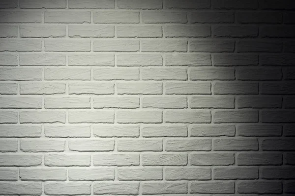 Mur de briques blanches avec effet de lumière et ombre, photo abstraite de fond — Photo