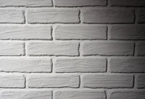White brick wall with light effect and shadow, abstract background photo — Stock Photo, Image