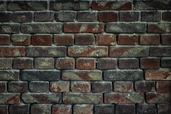 Old brick wall for texture or background, dark effect — Stock Photo, Image