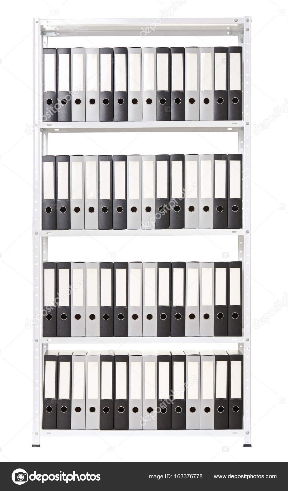 Shelving with folders for documents, business, accounting and taxes