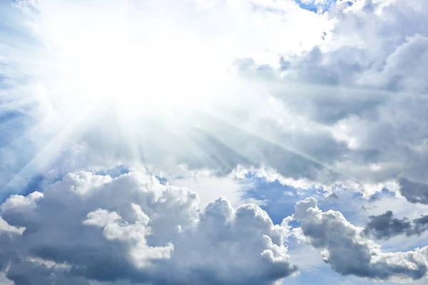 Bright contrast sky as background at day, summer season — Stock Photo, Image