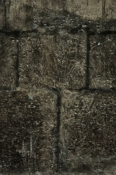 Σκούρο παλιό πέτρινο τοίχο για υφή ή φόντο, grunge στυλ — Φωτογραφία Αρχείου