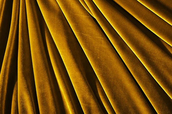 Golden color velvet textile photo for background or texture — Stock Photo, Image