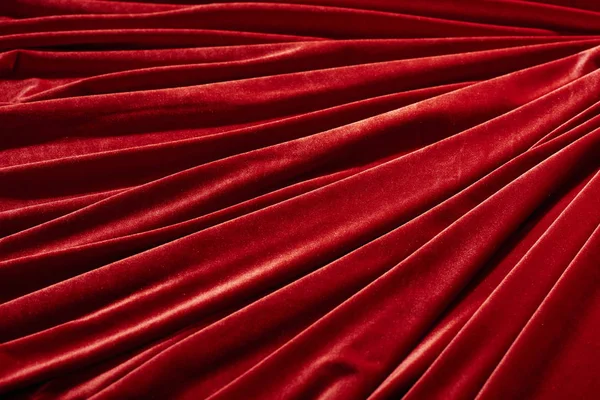 Red velvet textile for background or texture — Stock Photo, Image