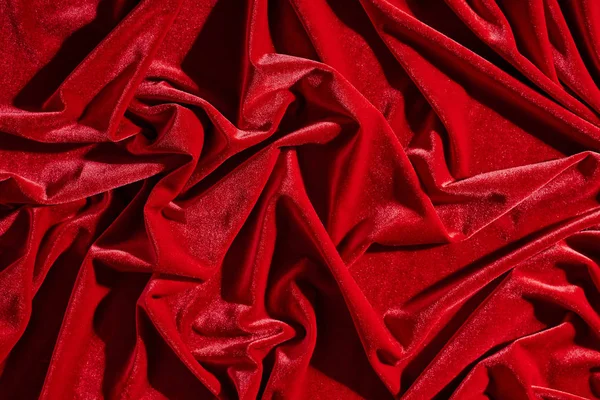 Textil de terciopelo rojo para fondo o textura —  Fotos de Stock