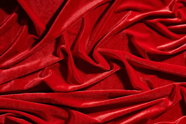 Textil de terciopelo rojo para fondo o textura —  Fotos de Stock