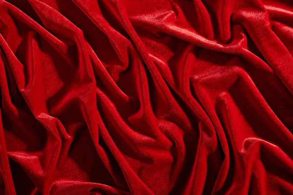 Red velvet textile for background or texture — Stock Photo, Image