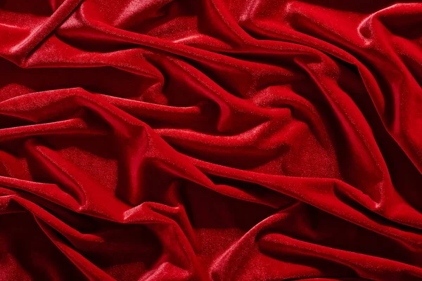 Textil de terciopelo rojo para fondo o textura — Foto de Stock