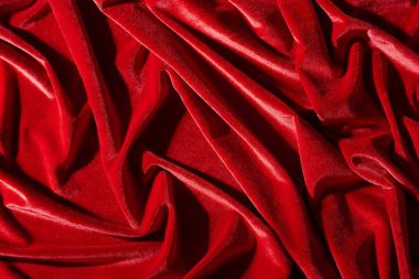 arka plan veya doku için kırmızı kadife Tekstil