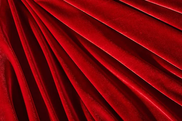 Red velvet textile for background or texture — Stock Photo, Image