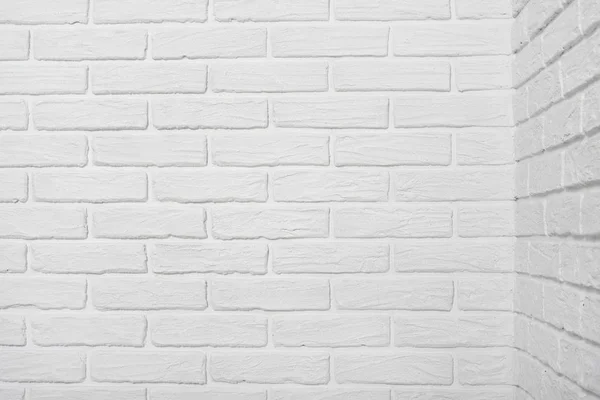 Біла цегляна стіна кут, абстрактний фон фото — стокове фото