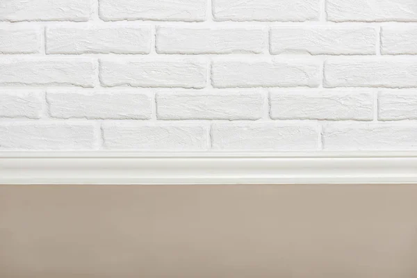 배경 또는 질감, 추상 사진에 대 한 층 백색 벽돌 벽 — 스톡 사진