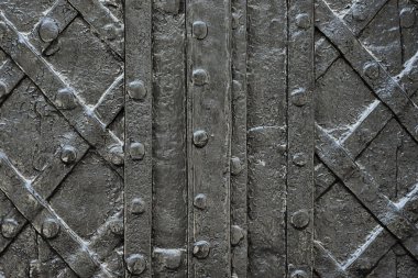 siyah Dövme demir kapı doku veya arka plan, antik mimari kale kapısı zemin için