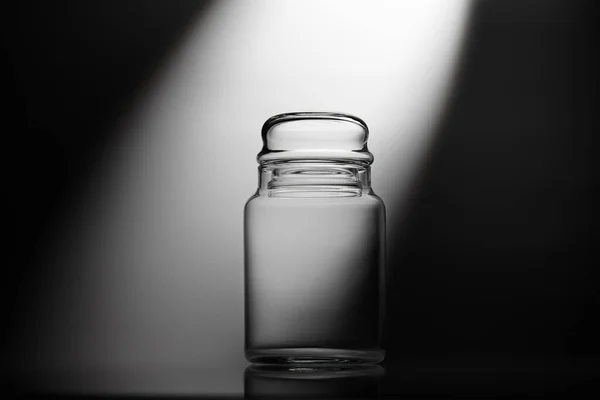 Empty glass jar on a white background — Stock Photo, Image