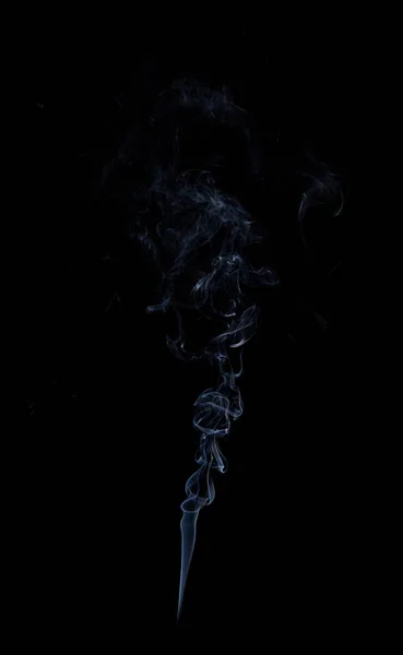 Photo of real white smoke on black background — Stock Photo, Image