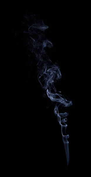 Fénykép valódi fehér füst fekete háttér — Stock Fotó