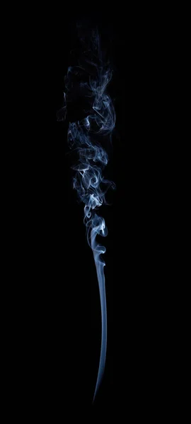 Photo of real white smoke on black background — Stock Photo, Image