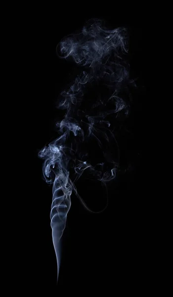 Foto di fumo bianco reale su sfondo nero — Foto Stock