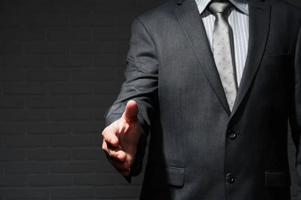 Businessman Abstract Handshake Hand Closeup — Stock Photo, Image