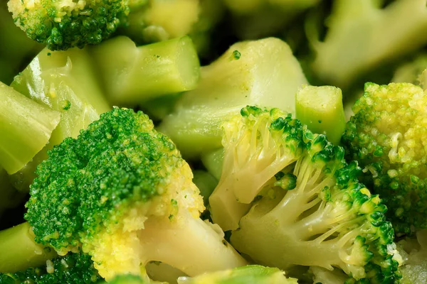 Fresh Chopped Green Broccoli Background Macro Photo — Stock Photo, Image
