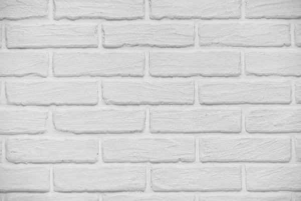 Een Witte Indoor Bakstenen Muur Abstracte Achtergrond Textuur Nieuw Schoon — Stockfoto