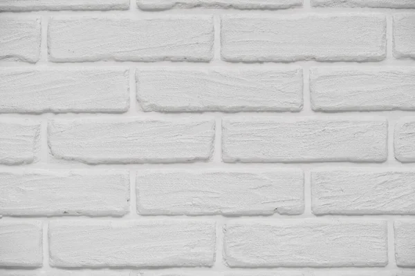 White Indoor Brick Wall Abstract Background Texture New Clean Studio — Stock Photo, Image