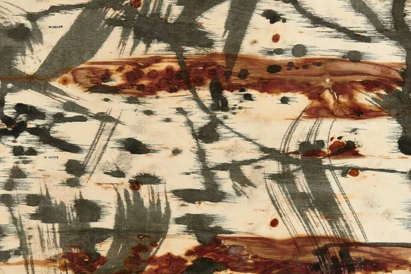 Абстрактний Гранжевий Фон Художня Картина Чорною Фарбою Світлому Дерев Яному — стокове фото