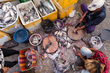 Balık satıcı Myanmar