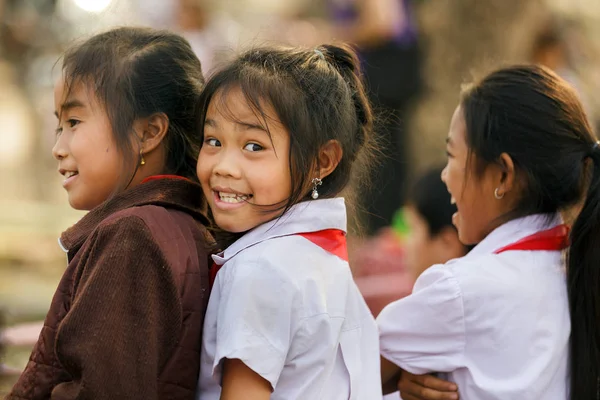 Protrato de crianças laocianas — Fotografia de Stock