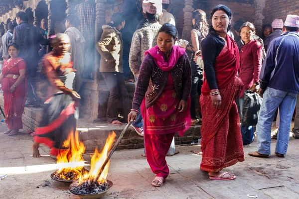 Rituale religioso in Nepal — Foto Stock