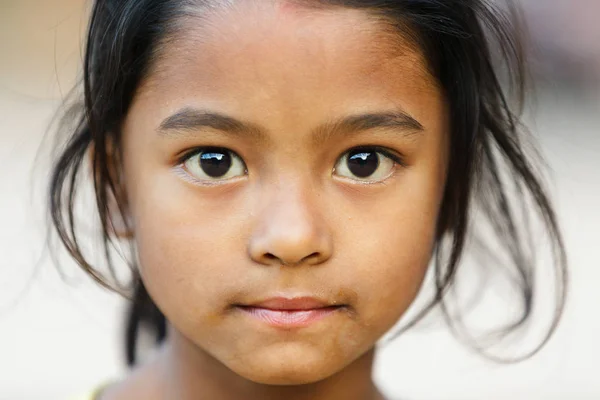 Nepal küçük kız portre — Stok fotoğraf