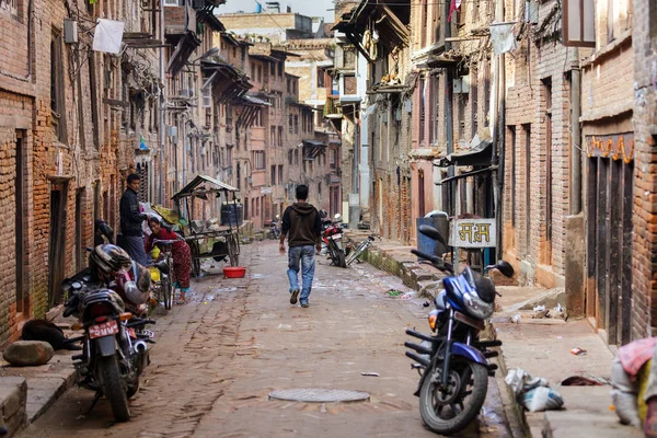 Strada stretta in Nepal — Foto Stock