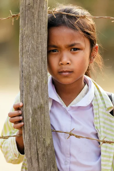 Menina laociana — Fotografia de Stock