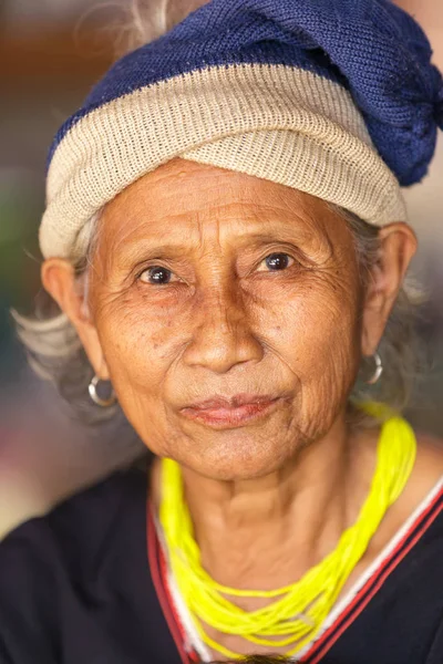 Karen tribe elderly woman — Stock Photo, Image