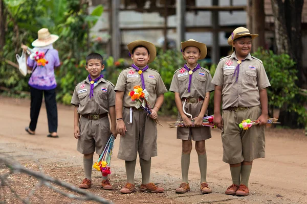 Thai boyscouts group — Stock Photo, Image
