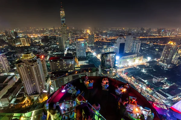 Evening bangkok skyline — Stock Photo, Image