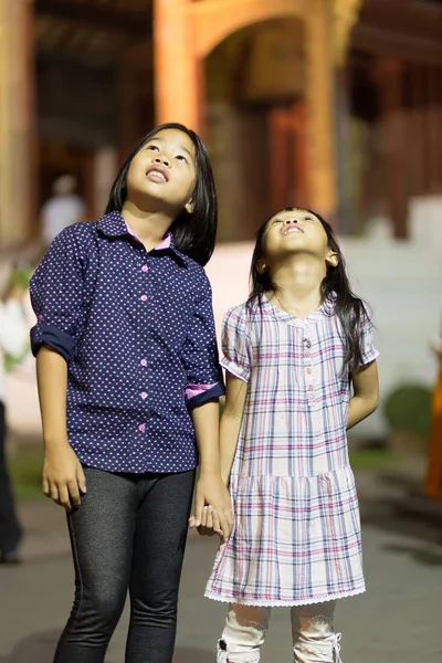 Thai kids sisters — Stock Photo, Image