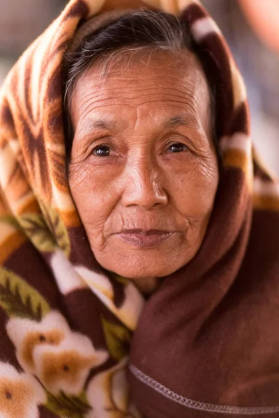 Senior burmesische Frau — Stockfoto